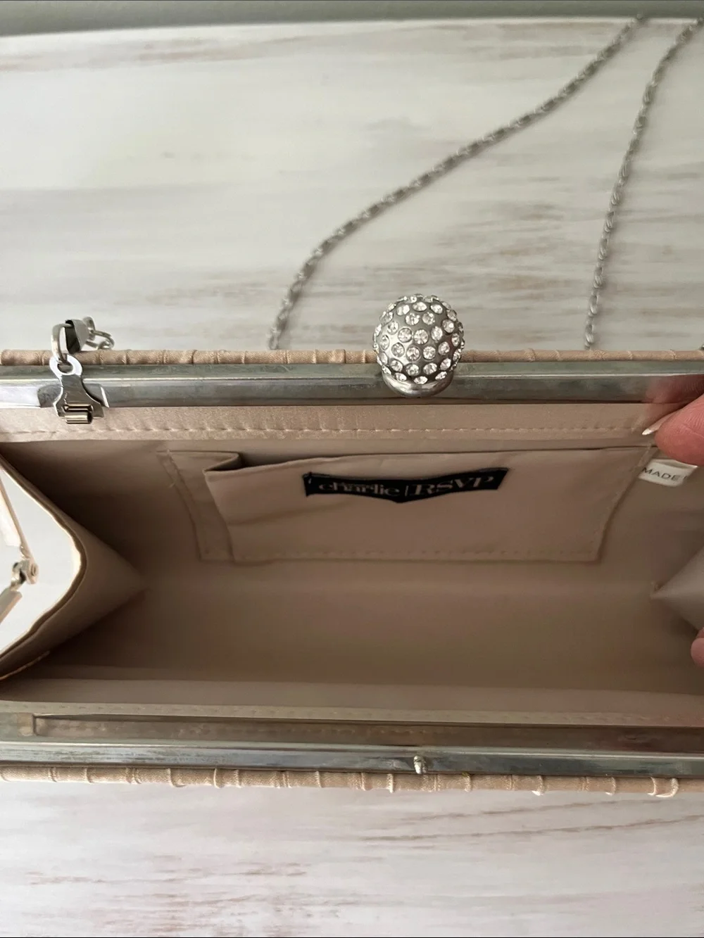 Elegant Satin Pleated Clutch with Chain Shoulder Strap
